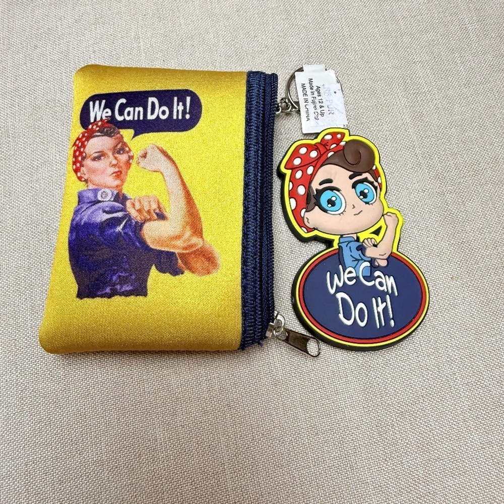 Rosie the Riveter We Can Do It Coin Purse and Magnet